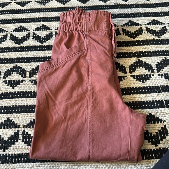 Free People Pants Womens XS Ready To Run Cinch Waist Baggy Brandy Pink - Picture 6 of 9